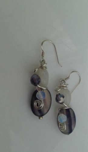 Moon & Soul Spirit Dangle Earrings; Fun Ooak Couture Unique Shinies