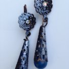 Dark Moon Waters Gothic Victorian Inspired Earrings; Fun Ooak Couture Unique Shinies