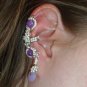 Lilac & Petticoats Crystal Gemstone Ear Cuff ; Fun Ooak Couture Unique Shinies