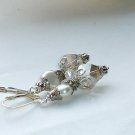 Pale Sunlight Victorian Inspired Earrings; Fun Ooak Couture Unique Shinies