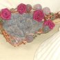 Rock and Roses- Copper Wire wrapped Pendant Necklace; Whimsical Bohemian Artisan