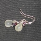 Moondrop-Moonstone & Pearls Artisan Sterling Silver Earrings