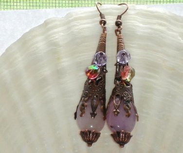 Subtle Magic- Agate Earrings; Fun Ooak Couture Unique Shinies Artisan