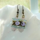 Isadora- Petite Gemstone Quartz Wire Wrapped Earrings; Fun Ooak Couture Unique Shinies