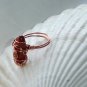 Red Canyon- Red Jasper Wire Wrapped Ring Size 7 : Fun Love Whimsical Ooak Shinies
