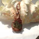Moon Landing-Unusual Wire wrapped Pendant Necklace; Whimsical Bohemian Artisan Ooak