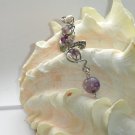Royal Blood- DRagon Vein Agate,Amethyst & Pearl Gemstone No Pierce Ear Cuff