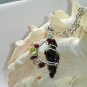 Petite Dagger of Mystery- Silicone Carbide Wire wrapped Pendant Necklace