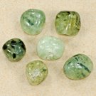 6pc Large Prehnite Gemstone Nugget Loose Beads