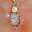 Refreshing Thoughts- Fluorite Crystal Wire wrapped Pendant Necklace; Bohemian Artisan Ooak