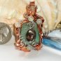 A Window to the Sea-- Amazonite Copper Wirewrapped Pendant Necklace