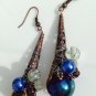 Crystal Balls Victorian Inspired Dangle Earrings;Ooak Couture