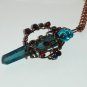 'Dagger of the Evening Rose' ooak wirewrapped pendant on chain