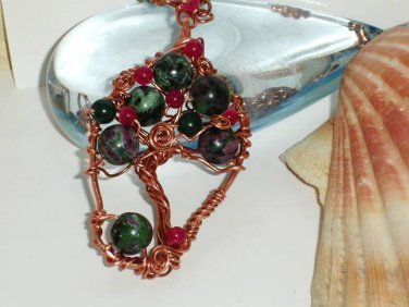 'Unconventional Loveliness' ooak wirewrapped tree of life on chain