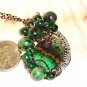 'Strange forest' ooak wirewrapped pendant on chain