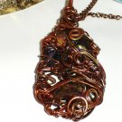 'Subtle Peacock' ooak statement piece pendant on chain