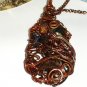 'Subtle Peacock' ooak statement piece pendant on chain