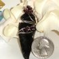 'Blood Moon II" Wirewrapped arrowhead pendant on chain