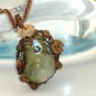 'Pine Dew' ooak wirewrapped pendant on chain