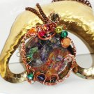 Balance of Rainbow OOAK Wire Wrapped Pendant on Chain Necklace