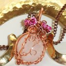 Rose Orb Ooak Artisan Sphere Orb Pendant Necklace