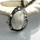 'Ice and Shadows' ooak wirewrapped pendant on chain Artisan Shinies Couture