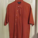 Orange Ralph Lauren short sleeve button up shirt "Blaire" style  EUC  XL