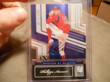 PHILLIPPE AUMONT 2007 DON. ELITE E.E. ASPIRATIONS AUTO RC #D/50 MARINERS / PHILLIES