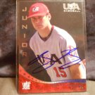 BLAKE BEAVAN 2007 USA JUNIOR IN-PERSON AUTO RC RANGERS