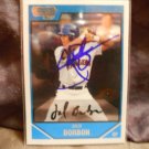 JULIO BORBON 2007 BOWMAN CHROME DRAFT PICKS AND PROS. IN-PERSON AUTO RC RANGERS / CUBS