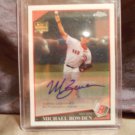 MICHAEL BOWDEN 2009 TOPPS CHROME AUTO RC RED SOX