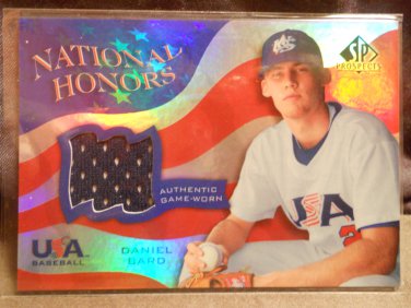 DANIEL BARD 20O4 SP PROS. NATIONAL HONORS USA JERSEY RC RED SOX