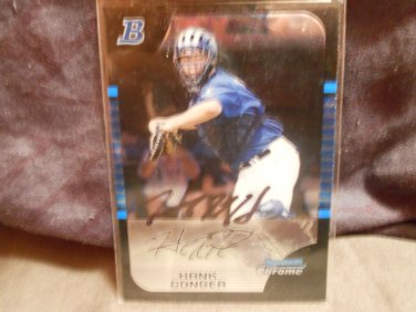 HANK CONGER 2005 BOWMAN CHROME DRAFT AFLAC IN-PERSON AUTO RC ANGELS
