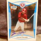 ZACH COLLIER 2008 BOWMAN CHROME DRAFT PICKS AND PROS. AUTO RC PHILLIES