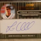LONNIE CHISENHALL 2008 RAZOR SIGNATURE SERIES BLACK AUTO RC #D/199 INDIANS