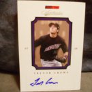 TREVOR CROWE 2007 TRISTAR AUTHENTICS AUTO GREEN RC #D/50 INDIANS / ASTROS