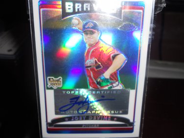 JOEY DEVINE 2006 TOPPS CHROME REFRACTOR AUTO RC #D/500 BRAVES
