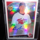 BRIAN DUENSING 2009 TOPPS CHROME REFRACTOR AUTO RC #D/499 TWINS