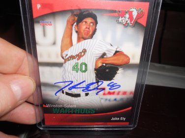 JOHN ELY 2008 CHOICE MINOR LEAGUE IN-PERSON AUTO RC DODGERS / RED SOX
