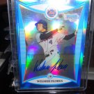 WILMER FLORES 2008 BOWMAN DRAFT PICKS & PROS BLUE REFRACTOR AUTO RC #D/150 METS