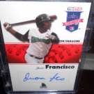 JUAN FRANCISCO 2008 TRISTAR PROJECTIONS AUTO RC #D/1495 REDS / BREWERS