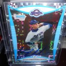 EVAN FREDERICKSON 2008 BOWMAN CHROME DRAFT PICKS & PROS XFRACTOR AUTO RC #D/225 BREWERS