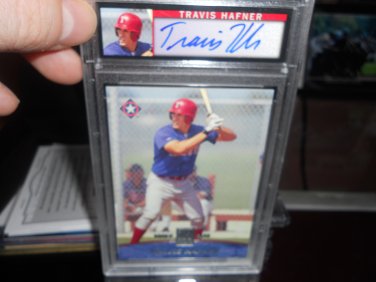 TRAVIS HAFNER 2001 TOPPS RESERVE AUTO ROOKIE RC  RANGERS/INDIANS