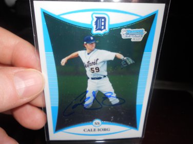 CALE IORG 2008 BOWMAN CHROME PROSPECTS AUTO RC TIGERS
