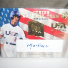 HAROLD MARTINEZ 2008 UD USA JUNIOR NATIONAL TEAM BLUE AUTO RC #D/275 PHILLIES