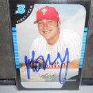 MATT MALONEY 2005 BOWMAN DRAFT PICKS IN-PERSON AUTO RC REDS