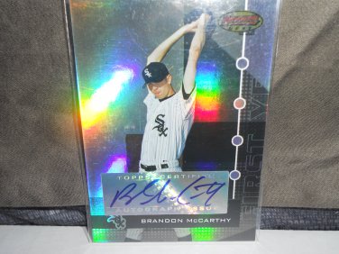 BRANDON MCCARTHY 2005 BOWMANS BEST AUTO RC #D/974 WHITE SOX / DIAMONDBACKS