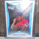 YAMAICO NAVARRO 2008 BOWMAN CHROME PROSPECTS IN-PERSON AUTO RC RED SOX / ORIOLES