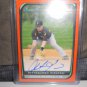 STEVE PEARCE 2008 BOWMAN ORANGE AUTO RC #D/250 ORIOLES
