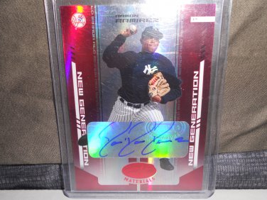 RAMON RAMIREZ 2004 LEAF CERTIFIED MATERIALS MIRROR RED AUTO RC #D/200 YANKEES / MARINERS